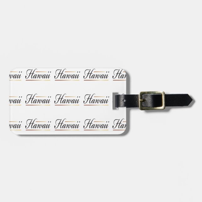 Para Maletas Etiqueta de equipaje de Hawaii (Frente Horizontal)