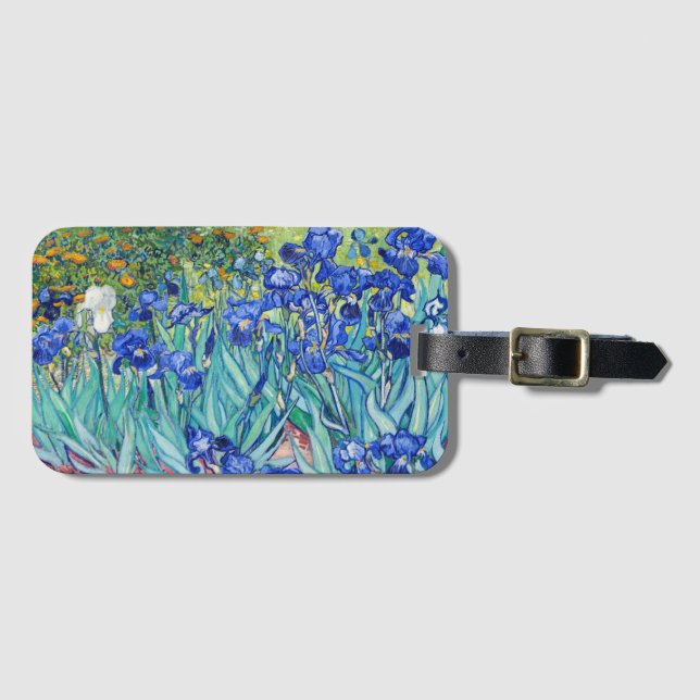 Para Maletas Etiqueta de equipaje de Irises Vincent van Gogh (Anverso horizontal)