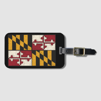 Para Maletas Etiqueta de equipaje de la bandera de Maryland con