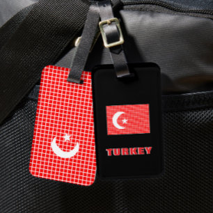 Para Maletas Etiqueta de equipaje de la bandera de Turquía