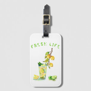 Para Maletas Etiqueta de equipaje de la bebida de limón fresca
