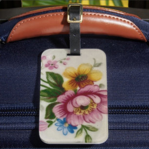 Para Maletas Etiqueta de equipaje de la bolsa floral de la copa