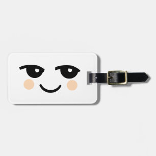 PARA MALETAS ETIQUETA DE EQUIPAJE DE LA CARA DE SONRIDO CUIDADO