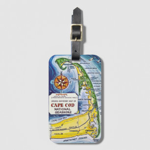 Para Maletas Etiqueta de equipaje de la costa de Cabo Cod vinta