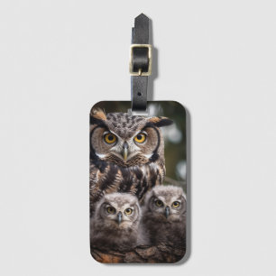 Para Maletas Etiqueta de equipaje de la familia Owl