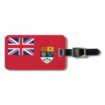 Etiqueta de equipaje de la histórica bandera roja