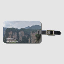 Etiqueta de equipaje de la montaña Avatar
