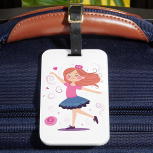 Para Maletas Etiqueta de equipaje de la princesa bailarina Ball