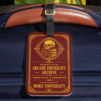 Para Maletas Etiqueta de Equipaje de la Universidad Arcana de D
