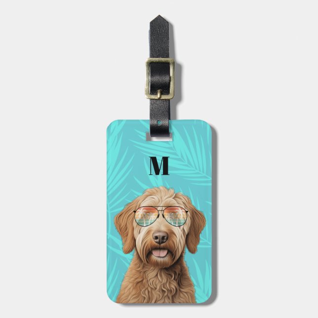Para Maletas Etiqueta de equipaje de Laboradoodle (Frente Vertical)