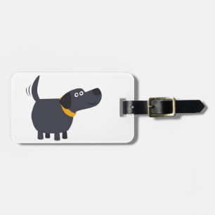 Para Maletas Etiqueta de equipaje de Labrador negro de dibujos