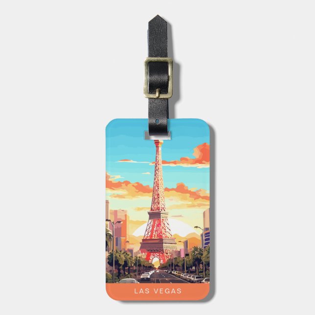 Para Maletas Etiqueta de equipaje de Las Vegas Nevada (Frente Vertical)