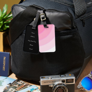 Para Maletas Etiqueta de equipaje de los nadadores rosados pers