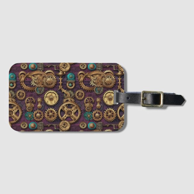 Para Maletas Etiqueta de equipaje de máquina de vapor (Anverso horizontal)