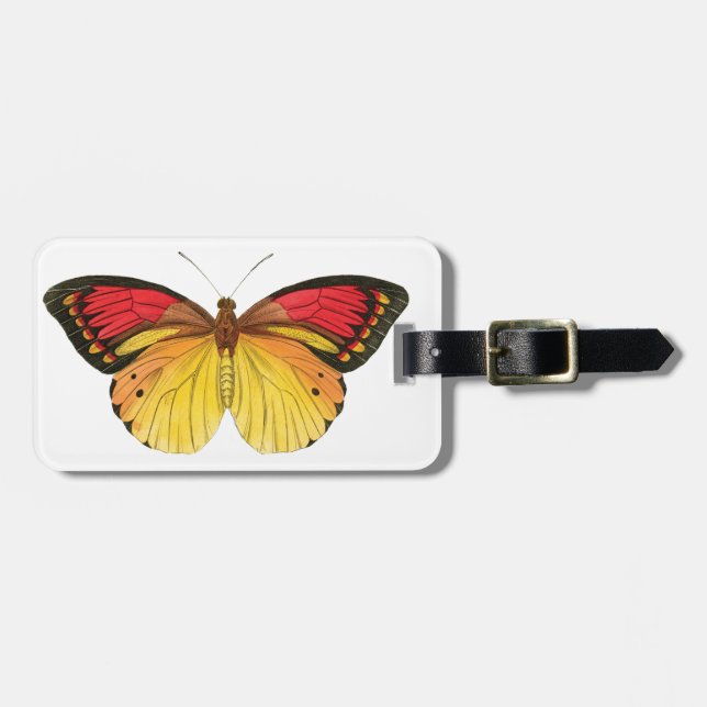 Para Maletas Etiqueta de equipaje de mariposa (Frente Horizontal)