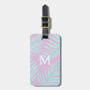 Para Maletas Etiqueta de equipaje de monograma ⎢ Pastel tropica