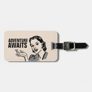 PARA MALETAS ETIQUETA DE EQUIPAJE DE MUJER RETRO