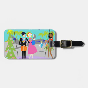 Para Maletas Etiqueta de equipaje de Navidades retro hawaianos