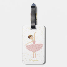 etiqueta de equipaje de nombre ballerina