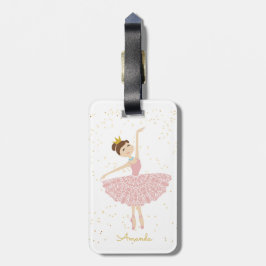 Para Maletas etiqueta de equipaje de nombre ballerina