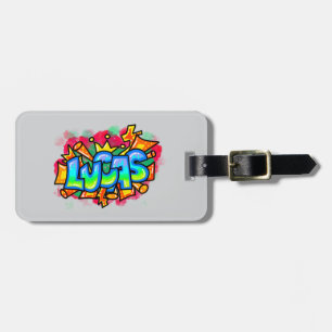 Para Maletas Etiqueta de equipaje de nombre de graffiti