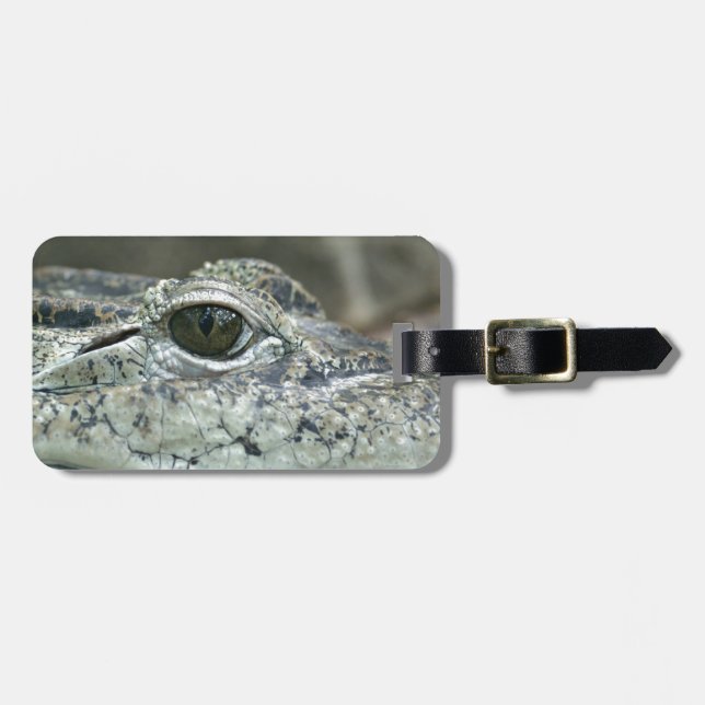 Para Maletas Etiqueta de equipaje de ojos de cocodrilo (Frente Horizontal)