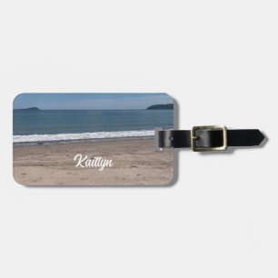 Para Maletas Etiqueta de equipaje de olas en la playa