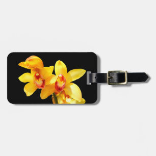 Para Maletas Etiqueta de equipaje de orquídea amarilla