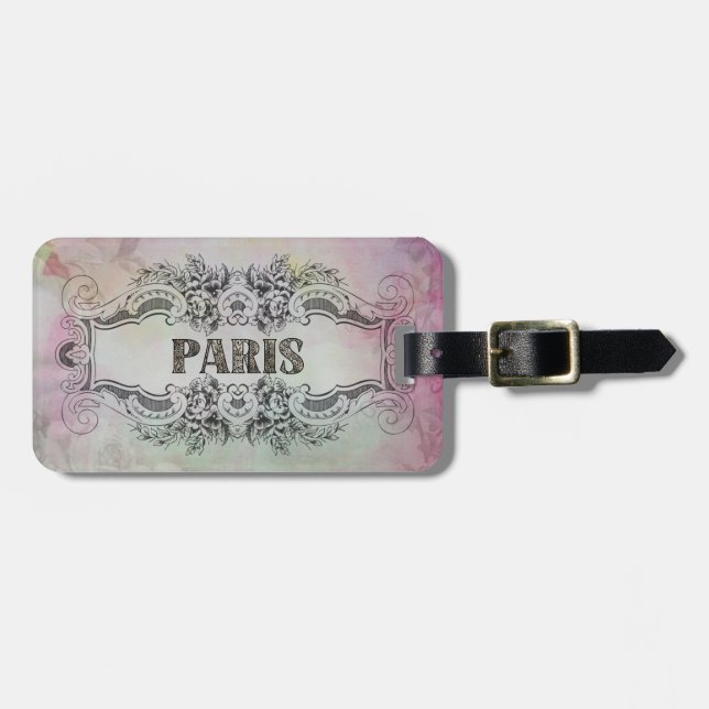 Para Maletas Etiqueta de equipaje de París (Frente Horizontal)