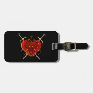 Para Maletas Etiqueta de equipaje de personalizado Heart & Dagg