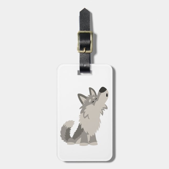 Para Maletas Etiqueta de equipaje de Personalizado Lobo de Alum (Frente Vertical)