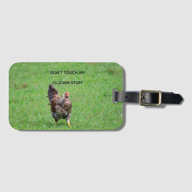 Para Maletas Etiqueta de equipaje de pollo (Anverso horizontal)