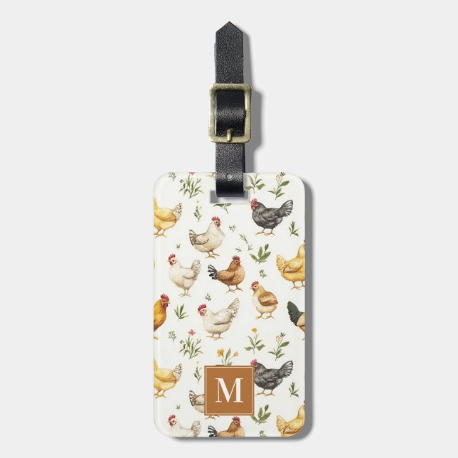 Para Maletas Etiqueta de equipaje de pollo (Frente Vertical)