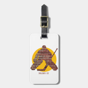 Para Maletas Etiqueta de equipaje de portero de hockey de pared