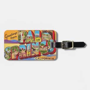 Para Maletas Etiqueta de equipaje de postal de Palm Springs