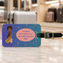 Etiqueta de equipaje de princesa africana