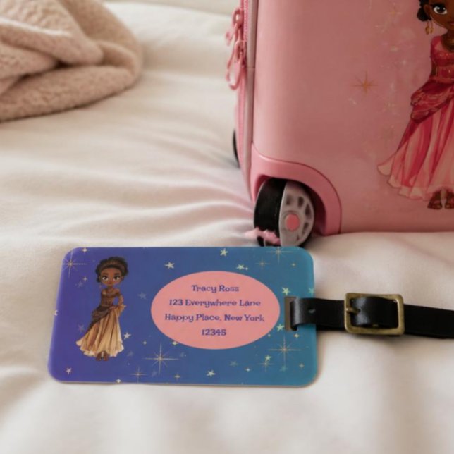 Para Maletas Etiqueta de equipaje de princesa africana (Subido por el creador)