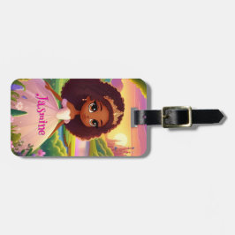 Para Maletas Etiqueta de equipaje de princesa mágica Chica marr