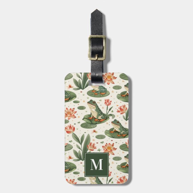 Para Maletas Etiqueta de equipaje de ranas (Frente Vertical)