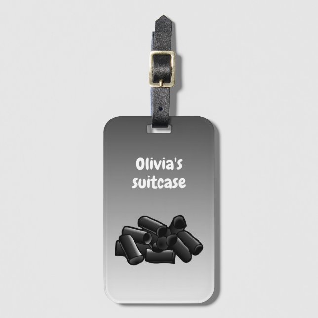 Para Maletas Etiqueta de equipaje de regaliz (Anverso vertical)