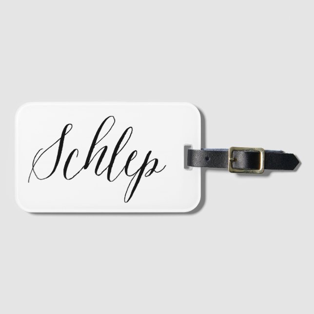 Para Maletas Etiqueta de equipaje de Schlep Yiddish (Anverso horizontal)