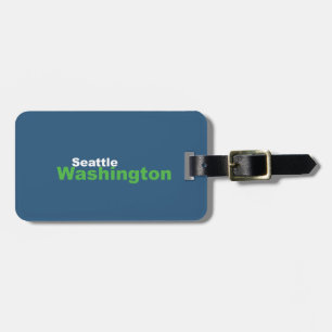 Para Maletas Etiqueta de equipaje de Seattle, Washington con co