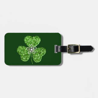 Para Maletas Etiqueta De Equipaje De Shamrock Y Flores purpurin