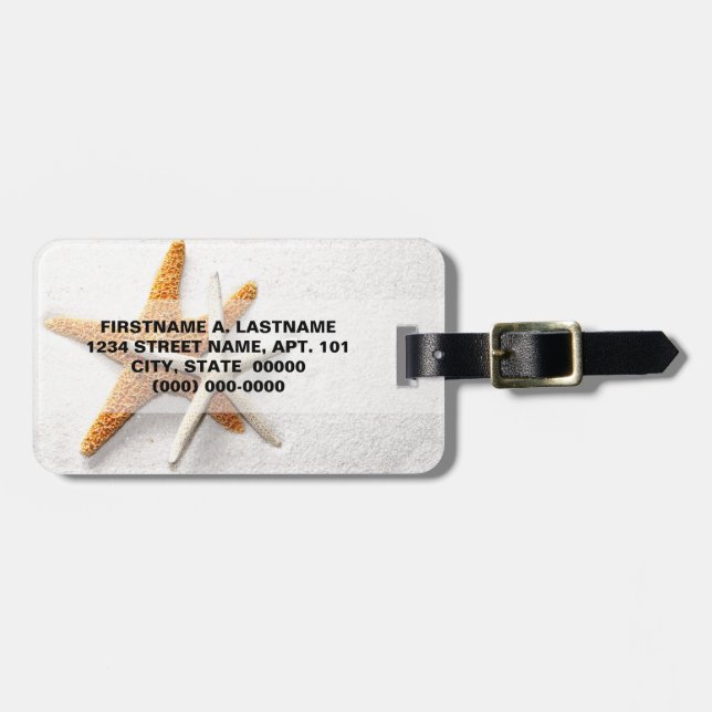 Para Maletas Etiqueta de equipaje de Starfish (Frente Horizontal)
