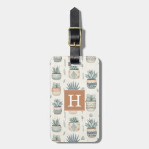 Para Maletas Etiqueta de equipaje de suculentas y cactus boho