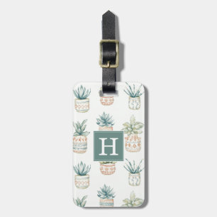 Para Maletas Etiqueta de equipaje de suculentas y cactus boho