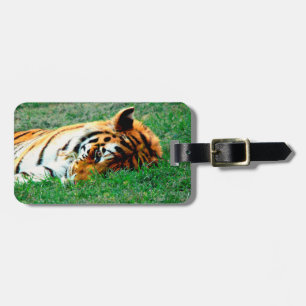 Para Maletas Etiqueta de equipaje de tigre acostado