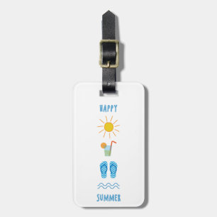 Para Maletas Etiqueta de equipaje de verano feliz