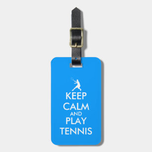 Para Maletas Etiqueta de equipaje de viaje Blue keep calm y jue