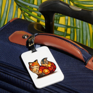 Para Maletas Etiqueta de equipaje de viaje con amuleto de zorro
